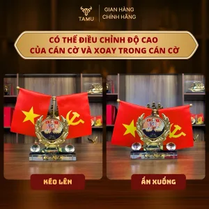 Chi tiết bộ cờ taplo trang trí xe hơi