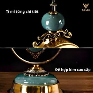 Chi tiết đồng hồ để bàn phong cách cổ điển châu âu hình 3