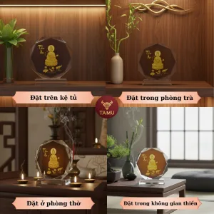 Công dụng cúp pha lê in uv 3D hình quan âm tâm an