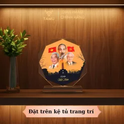 Cúp pha lê tự hào việt nam khắc in uv 3D hình 5