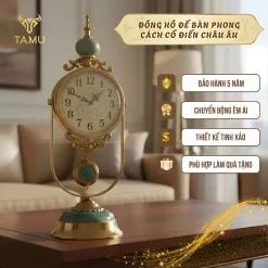 Đồng hồ để bàn phong cách cổ điển châu âu