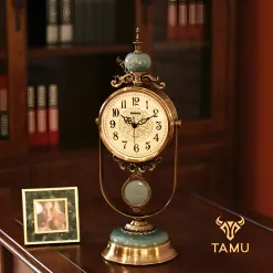 Đồng hồ để bàn phong cách cổ điển châu âu hình 2