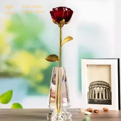 Hoa hồng pha lê mạ vàng 24k hình ảnh 6