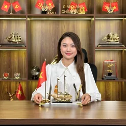 Hộp cắm bút thuyền 3 cánh 1 cờ hình ảnh 3