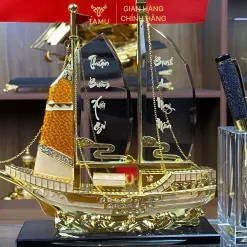 Hộp cắm bút thuyền 3 cánh 1 cờ hình ảnh 4