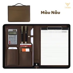 Sổ tay doanh nhân cao cấp màu nâu có quai