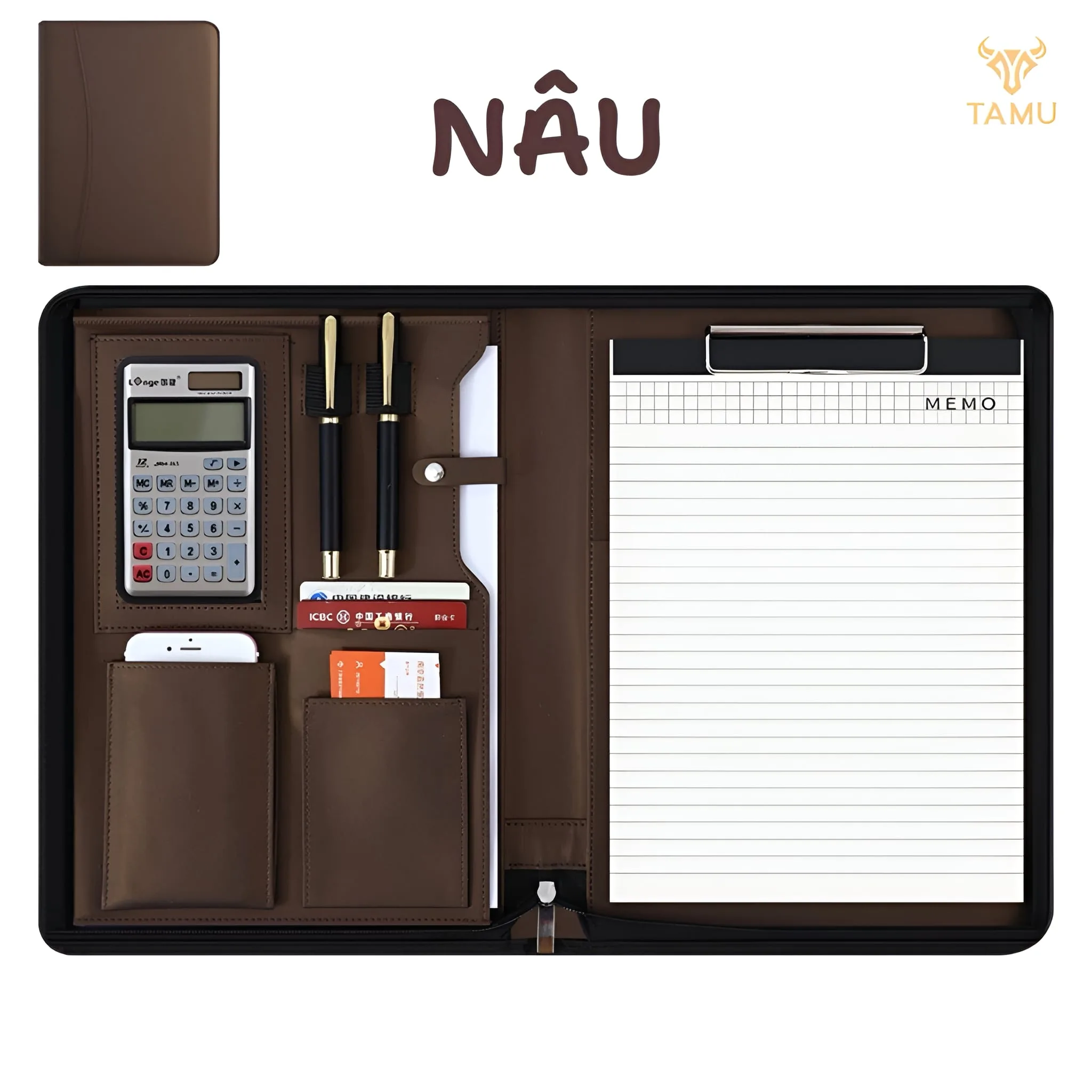 Sổ tay doanh nhân cao cấp màu nâu