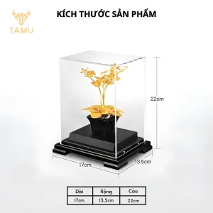 Thông số chậu hoa lan hồ điệp vàng 24K