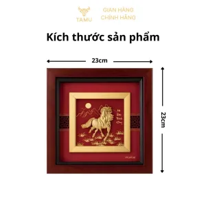 Thông số tranh ngựa nền đỏ dát vàng 24k mã đáo thành công