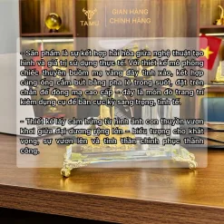 Hộp Đựng Bút Pha Lê TAMU. Bình An May Mắn. Chất Liệu Đồng Mạ Vàng Và Pha Lê K9 Cao Cấp, Quà Lưu Niệm