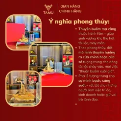 Hộp Đựng Bút Pha Lê TAMU. Bình An May Mắn. Chất Liệu Đồng Mạ Vàng Và Pha Lê K9 Cao Cấp, Quà Lưu Niệm