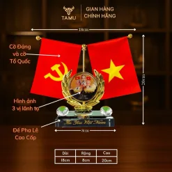 Bộ Cờ Tổ Quốc Trang Trí Thảm Taplo Xe Ô Tô, Cờ Để Bàn Làm Việc, Quà Lưu Niệm