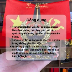 Bộ Cờ Tổ Quốc Trang Trí Thảm Taplo Xe Ô Tô, Cờ Để Bàn Làm Việc, Quà Lưu Niệm