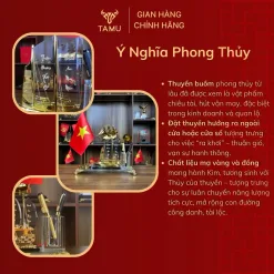 Hộp Đựng Bút Pha Lê TAMU Du Thuyền Hiện Đại 1 Cờ, Chất Liệu Đồng Mạ Vàng Và Pha Lê K9 Cao Cấp, Quà Lưu Niệm