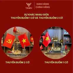 ( TỔNG HỢP) Hộp Đựng Bút Pha Lê TAMU Thuận Buồm Xuôi Gió, Chất Liệu Đồng Mạ Vàng Và Pha Lê K9 Cao Cấp, Quà Lưu Niệm