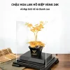 Cây Hoa Lan Mạ Vàng 24K TAMU Phong Thủy May Mắn Tài Lộc - Kèm Hộp Quà Tặng Cao Cấp, Quà Lưu Niệm