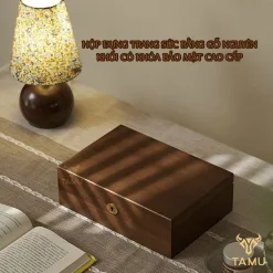 Hộp đựng trang sức gỗ óc chó cỡ vừa cao cấp hình ảnh 2