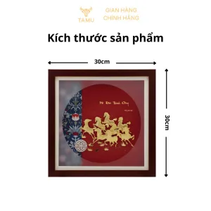 Thông số tranh ngựa dát vàng 24K mã đáo thành công