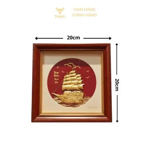 Thông số tranh thuyền buồm dát vàng 24k thuận buồm xuôi gió