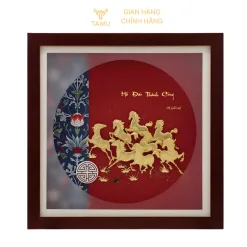 Tranh ngựa dát vàng 24K mã đáo thành công hình ảnh 2