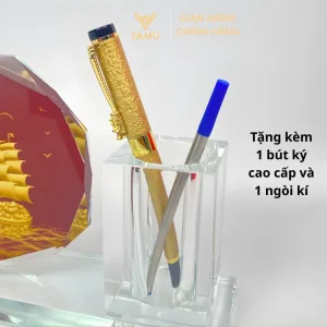 Ống Cắm Cúp Pha Lê Kèm HCB Để Bàn