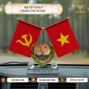 Bộ cờ taplo trang trí xe hơi