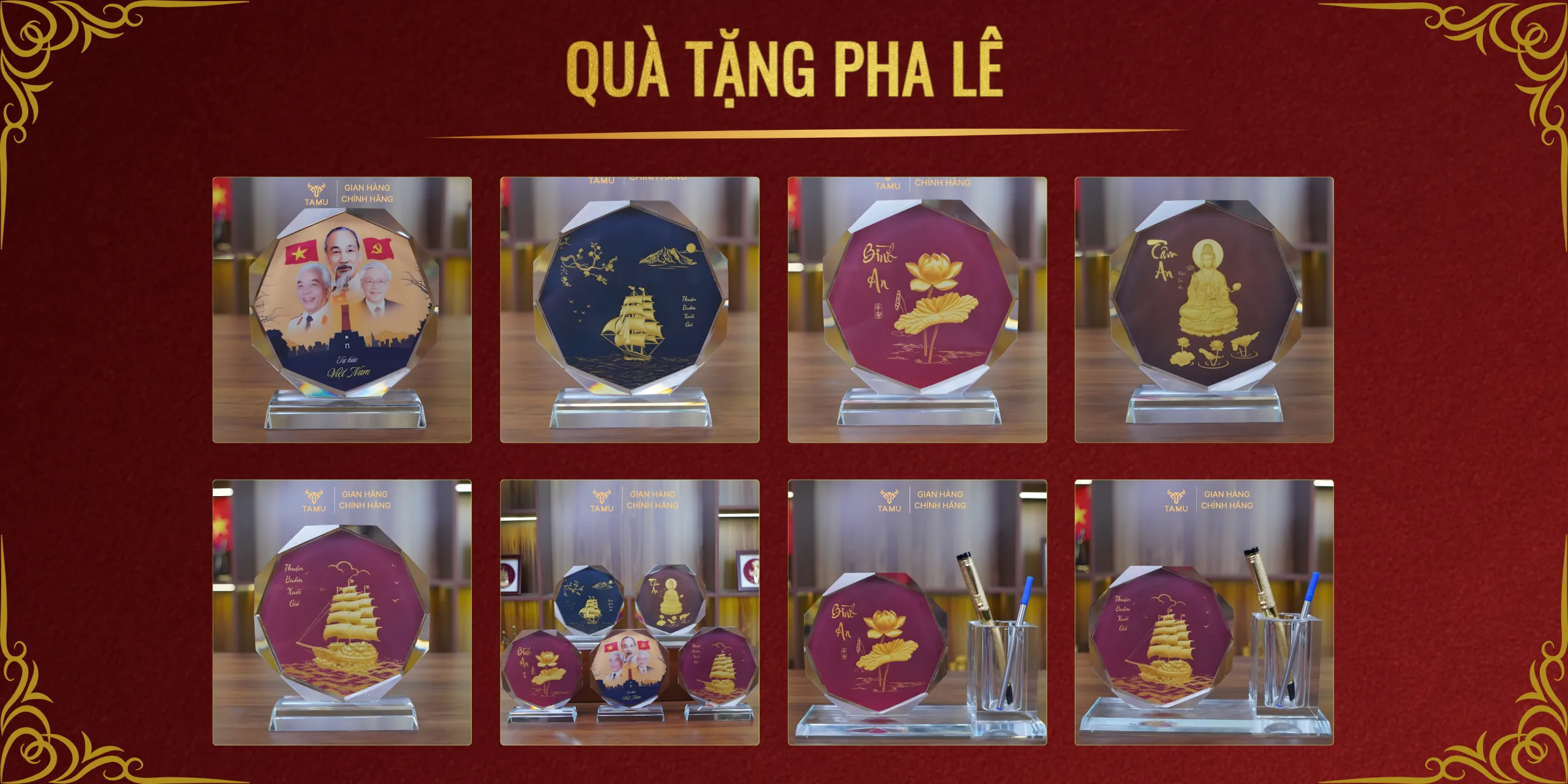 Cúp Pha Lê Cao Cấp Vinh Danh Lãnh Đạo Sang Trọng