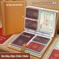 Chi tiết số trang của sổ đựng giấy tờ quan trọng nhiều kích thước A4, A5, A6